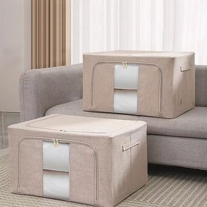 Loulan Storage Box Steel Frame Rectangle Clothing Organizer Odorless Washable Household Use - Product Image 3