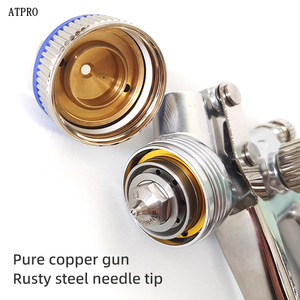 Pistola de Pulverización Neumática HVLP WOLTER de Aleación de Aluminio, 600 ml de Gran Capacidad, Alimentación por Gravedad para Pintura Automotriz, Boquilla de 1.3 mm - Product Image 3