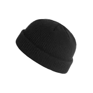 Toptan özel Logo trabeanie bere izle şapka sonbahar kış Roll-up kafatası kap balıkçı bere erkekler kadınlar için