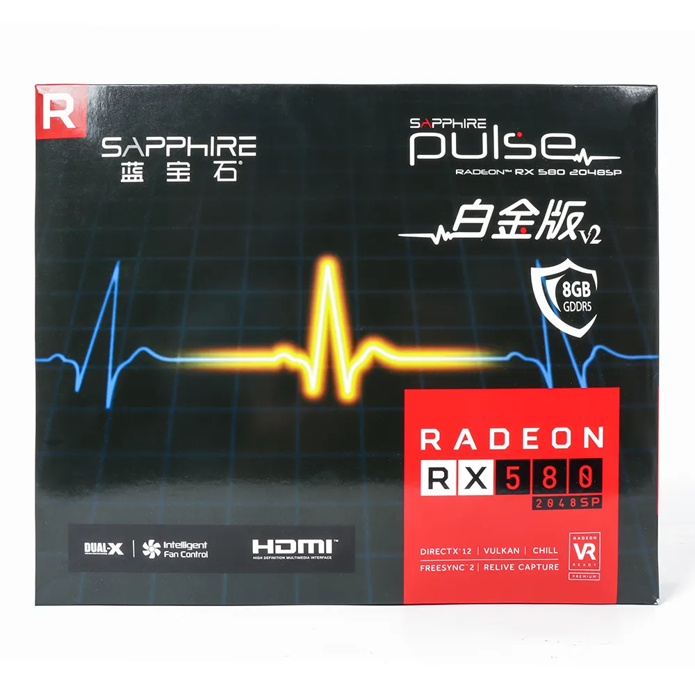 Самая дешевая видеокарта со склада Sapphire RX 580 8GB GPU и RX580 8GB видеокарта