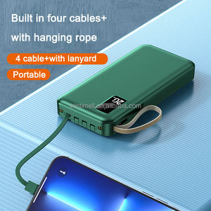 Banco de energía móvil 20000mAh Cargador portátil Banco de energía 20000mAh Alta capacidad con cordón Cargador portátil Batería de repuesto - Product Image 3