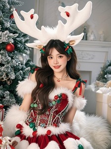 Bonito y <span class=keywords><strong>Sexy</strong></span> <span class=keywords><strong>disfraz</strong></span> <span class=keywords><strong>de</strong></span> Papá Noel, vestido <span class=keywords><strong>de</strong></span> terciopelo, conjuntos <span class=keywords><strong>de</strong></span> terciopelo <span class=keywords><strong>de</strong></span> fiesta alegre, <span class=keywords><strong>disfraz</strong></span> <span class=keywords><strong>de</strong></span> Navidad para fiesta <span class=keywords><strong>de</strong></span> Navidad, Cosplay - Product Image 5