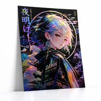 Affiches personnalisées en relief 3D avec vernis UV, impression numérique holographique, pour anime, manga, films, cadeaux, merchandising