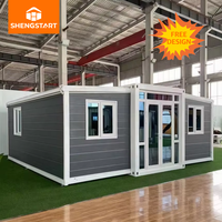 Maison conteneur moderne de luxe extensible de 1 à 4 chambres |   Villa modulaire préfabriquée respirante avec cuisine, salle à manger et salon pour hôtel