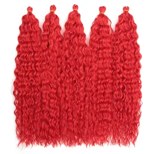 Crochet Braids स्पेनिश कर्ल ब्रेडिंग बाल Braids के लिए 22 इंच 100g सिंथेटिक बाल एक्सटेंशन 30 strands/पैक