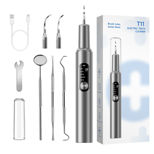 Spazzolino Elettrico Sonico Ultrasonico in Metallo Senza Fili IPX6 Impermeabile con LED, Rimuovi Placca Portatile, Sbiancante per Denti - Product Image 1