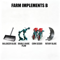 Tracteurs multifonctionnels de type chenillé diesel avec lame à sillons et roue de désherbage pour le travail de labour des terres agricoles