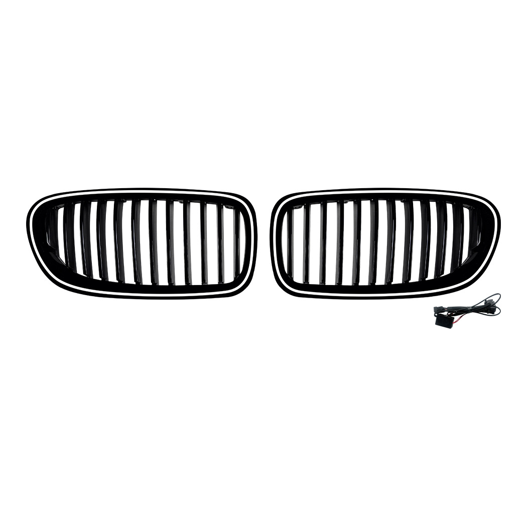 All black horizontal bar with lights