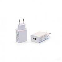 Chargeur mural USB 5V2A à prix d'usine, sortie 10W, compatible universel pour téléphone, caméra, écouteurs, prise UE, ignifuge, QC3.0, 12