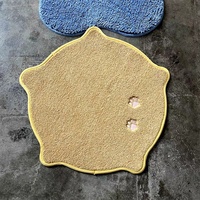 Tapis personnalisé en microfibre douce et absorbante en forme de canard jaune antidérapant pour la décoration de la chambre des enfants