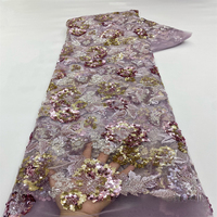 Kain renda pengantin berbahan rajutan jacquard lebar penuh, dengan motif bunga, patchwork, bordir, dilapisi PVC, cepat kering, desainer, dan berhiaskan manik-manik.