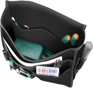 Sac à outils en toile durable spécial électricien, sac de rangement, fermeture éclair épaisse résistante à l'usure pour la menuiserie - Product Image 3