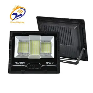 Factory Price High Power Rechargeable IP67 Waterproof 1000w All In 1 Outdoor Led Garden Lighting Solar Led Flood Light