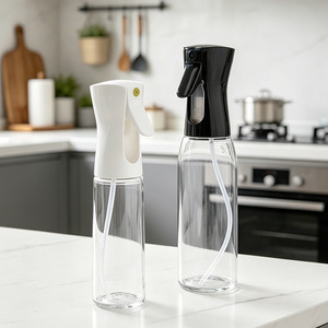 Transparent Oil Spray Bottle Cylinder M Size Plastic Lid See Through For Cooking Air Fryer Use - Product Image 3