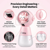 Distributeur automatique de savon désinfectant pour les mains, hygiénique, avec affichage LED, design breveté, personnage de lapin mignon, portable pour la maison