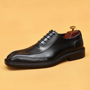 Chaussures en cuir pour hommes, nouveau style 2026, chaussures de ville formelles pour mariage, chaussures Oxford haut de gamme en cuir rétro anglais à bout pointu - Product Image 6