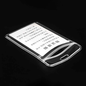 <span class=keywords><strong>Porte</strong></span>-<span class=keywords><strong>badge</strong></span> personnalisé en plastique souple transparent, <span class=keywords><strong>porte</strong></span>-carte d'identité d'employé ou d'étudiant en <span class=keywords><strong>PVC</strong></span> transparent - Product Image 3
