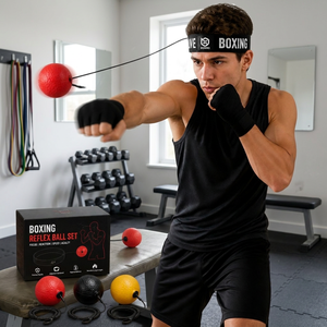 Set <span class=keywords><strong>di</strong></span> Palline per <span class=keywords><strong>Riflessi</strong></span> 3 Palline in Materiale PU Adatte ai Bambini Leggere Portatili Fascia Regolabile Allenamento <span class=keywords><strong>di</strong></span> Reazione Migliora i <span class=keywords><strong>Riflessi</strong></span> - Product Image 4