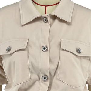 C240120 Combinaison une pièce à revers très vendue Combinaison <span class=keywords><strong>d</strong></span>'été <span class=keywords><strong>d</strong></span>écontractée à manches courtes Barboteuse - Product Image 5