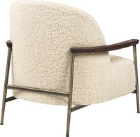 Chaise de bar moderne de luxe en velours avec pieds en métal pour usage commercial