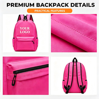 Sac à dos personnalisé en polyester pour étudiants, vente en gros, OEM ODM, faible MOQ 50 pièces, sacs d'école directement de l'usine
