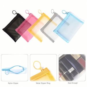 5 Pieces Beauty Makeup Lipstick Cosmetic Accessories Organizer <b>Mini</b> Zipper Mesh Bags Small Travel Kit Storage <b>Pouch</b> - Product Image 6