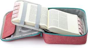 Étui à livre, sac d'église, protection de la Bible avec emplacements pour stylos et poche zippée, échantillon gratuit, source d'usine, cadeau pour femme - Product Image 3