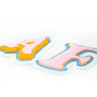 Nouvelle Arrivée Or Bordure Anglais Lettre A-Z Fer sur Adhésif Réparation Alphabet Couture Vêtements Chenille Patch
