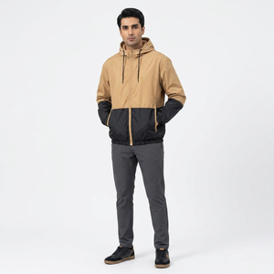 New Styles Customized Logo <b>Men's</b> <b>Jackets</b> <b>Long</b> Sleeves Hooded 100% Polyester Full Zip <b>Men</b> Outdoor Windbreaker <b>Jacket</b> - Product Image 1
