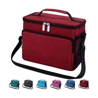 Sac isotherme personnalisé rayé anti-fuite pour 2 bouteilles de vin, sac de transport en aluminium avec logo, vente en gros