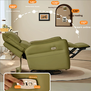 Canapé multifonctionnel en bois et cuir écologique, fauteuil inclinable électrique, chaise longue simple pour salon - Product Image 6