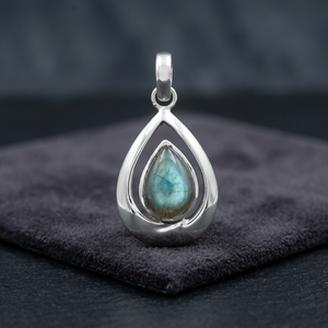 ธรรมชาติ Labradorite 925เงินสเตอร์ลิงจี้ที่ดีแฮนด์เมดเครื่องประดับเงินของขวัญสำหรับเธอ - Product Image 3