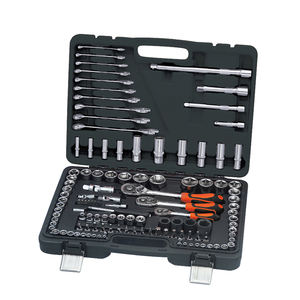 Usine directe 180 pièces ensembles d'outils de douille de clé en acier inoxydable noir personnalisable OEM Source d'alimentation manuelle 1 an de garantie - Product Image 2