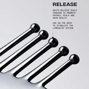 Gevşeme ve cilt sağlığı için 3 in 1 akupunktur masaj tarak Gua Sha paslanmaz çelik yüz şekillendirici - Product Image 5