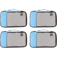 Sac de rangement pour chaussures, sac à fermeture éclair de Compression, maille visuelle pliable, imperméable, emballage de chaussures, organisateur de voyage, ensemble de Cubes, 4 pièces