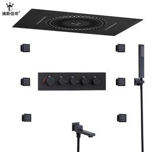Juego de Cabezal de Ducha LED de Acero Inoxidable 304 Simple, Accesorio Multifuncional para Baño - Product Image 3