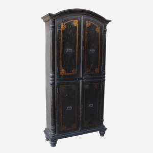 Haswani Handicrafts Antique Hand Carved Wooden Almirah Vintage Rustic Storage Design - Product Image 1