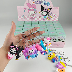 Venta caliente figuras de acción lindo Kawaii Sanlio Kuromi <span class=keywords><strong>Melody</strong></span> dibujos animados niños venta al por mayor colección llavero caja misteriosa - Product Image 5