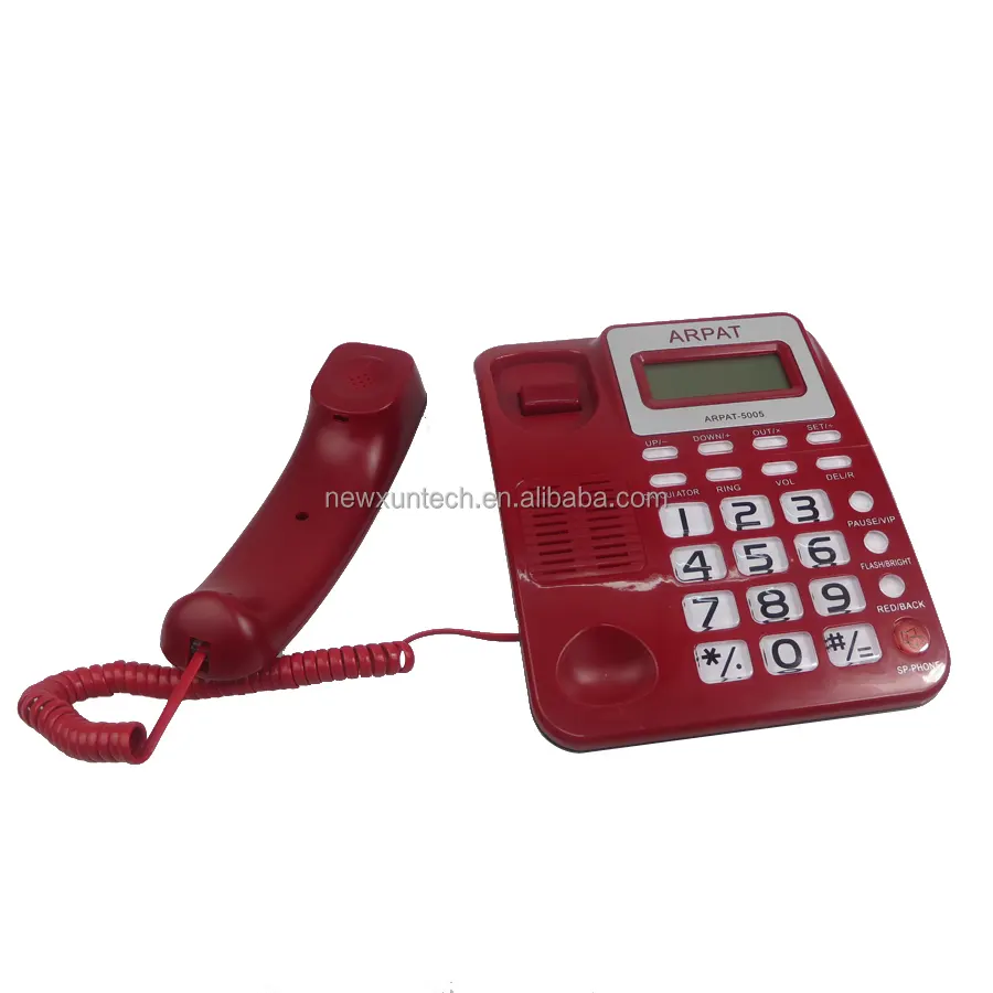 ปุ่มใหญ่สีแดงโทรศัพท์มีสายSOSโทรศัพท์สำหรับผู้สูงอายุ