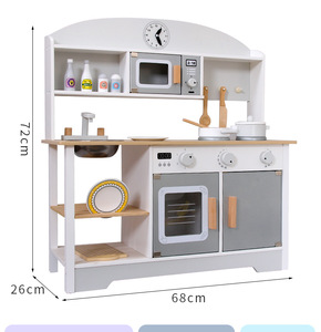 Ensemble <span class=keywords><strong>de</strong></span> cuisine en bois Zongheng gris pour jeux <span class=keywords><strong>de</strong></span> <span class=keywords><strong>rôle</strong></span> et <span class=keywords><strong>de</strong></span> simulation, avec ustensiles <span class=keywords><strong>de</strong></span> cuisson, pour garçons et filles d'âge préscolaire - Vente en gros - Product Image 2