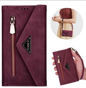 Étui cuir multifonction à fermeture éclair pour cartes, porte-cartes pour Samsung Galaxy S22 Plus S22 Ultra A13 A33 <span class=keywords><strong>A53</strong></span> <span class=keywords><strong>A22</strong></span> A82 5G S21 FE - Product Image 1