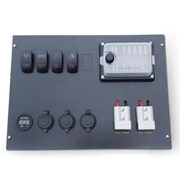 Boîtier de commande IP65 pour accessoires solaires 12V avec panneau de commande, compteur de puissance et instruments électroniques