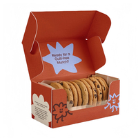 Boîte d'emballage personnalisée en carton rose pour biscuits avec compartiments et séparateurs