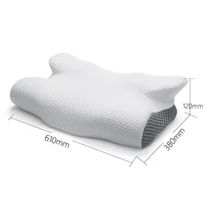 Hot selling comfortable anit-snoring butterfly Cervical memory foam pillow cervical pillow