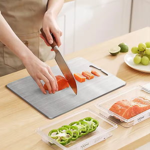 <span class=keywords><strong>Tabla</strong></span> de Cortar Personalizada de Acero Inoxidable 304 Ecológica de Doble Cara <span class=keywords><strong>para</strong></span> Cocina, <span class=keywords><strong>para</strong></span> <span class=keywords><strong>Picar</strong></span> <span class=keywords><strong>Verduras</strong></span>, Pan y Carne - Product Image 5