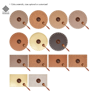 <span class=keywords><strong>PVC</strong></span>ビニールテーブルマット家庭用リベット革ダイニングテーブルプレースマットカスタム - Product Image 4