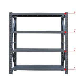 Garage Entrepôt Rack Boulons réglables Rangement Stacking Racks Palette <span class=keywords><strong>Acier</strong></span> Métal Rayonnage Étagères Unité - Product Image 4