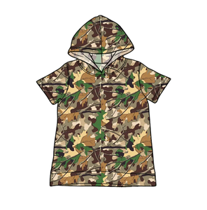 Chemise à capuche à manches longues pour garçons, style décontracté, motif branches de chasse, en coton et élasthanne, pour enfants et frères, vente en gros, collection boutique personnalisée - Product Image 6