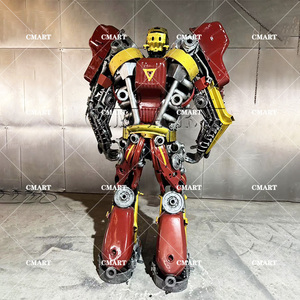Grande statue de robot en métal Iron Man, robot personnalisé en fer, décoration extérieure pour centre commercial, œuvre d'art géante en fer de récupération pour parc - Product Image 5