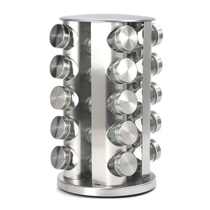 360 gradi rotanti barattoli di spezie armadietto di stoccaggio in metallo da cucina Rack erba strumento contenitore per organizzazione efficiente - Product Image 6